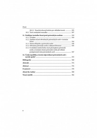 Náhled Trestní odpovědnost právnických osob v České republice - problémy a perspektivy
