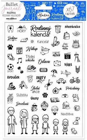Aladine Diářová razítka 67 ks - Rodinný kalendář
