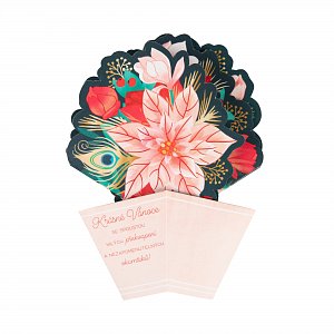 3D skládací vánoční přání - Kytice