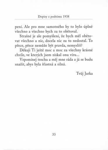 Náhled Dopisy z podzimu 1938