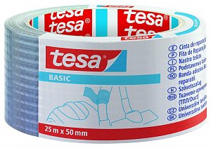 tesa univerzální páska základní, 25 m x 50 mm, PE, stříbrná