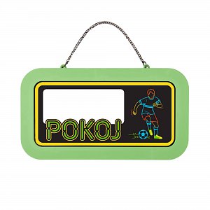 Neonová cedulka bez jména - Pokoj pro fotbalistu