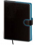 Diář 2026 denní A5 Flip - černo/modrá