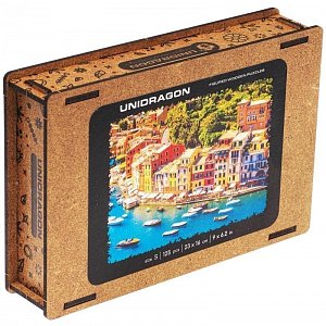 UNIDRAGON dřevěné puzzle ITALSKÁ RIVIÉRA velikost S (23x16cm)