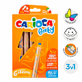 Carioca multifunkční voskovky 3 v 1 Baby 1+, 6 ks