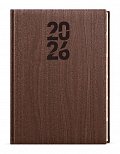 Denní diář 2026 Ctirad s výsekem Wood A5 hnědá