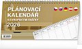 Kalendář 2026 stolní: Plánovací s evropskými svátky, 25 x 12,5 cm