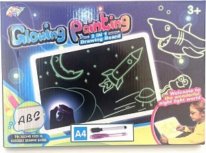 Kreslící tabulka svítící ve tmě