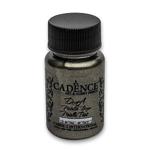 Metalická akrylová barva Cadence Dora Metalic - antracitová / 50 ml