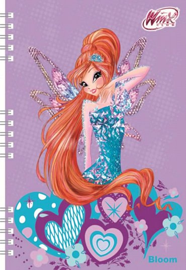 Náhled Winx club - Zápisník A5 s efektem 3D a vazbou Twin Wire + pero