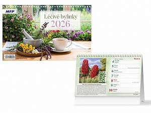 Léčivé bylinky kalendář 2026 - stolní kalendář