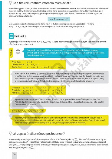 Náhled Matika pro spolužáky: Posloupnosti a řady - Učebnice