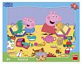 Puzzle Pepa Pig si hraje Tvary 12 dílků na podložce