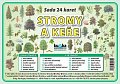Sada 24 karet - stromy a keře
