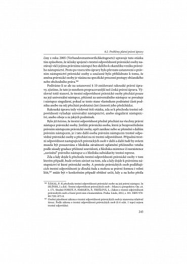 Náhled Trestní odpovědnost právnických osob v České republice - problémy a perspektivy