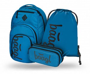 BAAGL 3 SET Coolmate Ocean Blue: batoh, penál, sáček