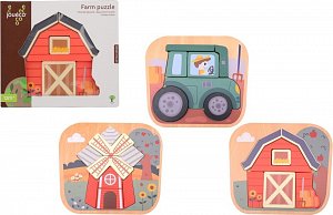 Dřevěné puzzle Farma Jouéco® 