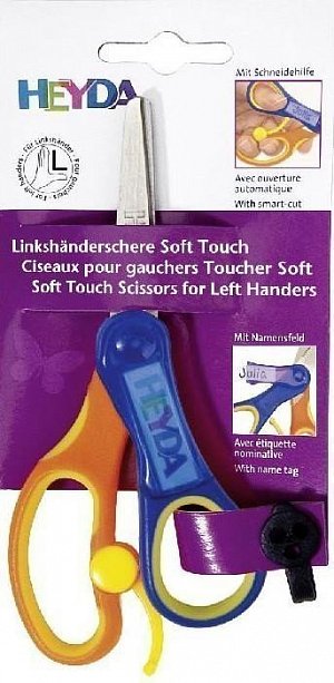 HEYDA Nůžky dětské kulaté s pružinou pro leváky