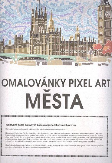 Náhled Omalovánky Pixel Art Města - 30 pokladů architektury