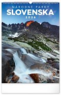 NOTIQUE Nástenný kalendár Národné parky Slovenska 2026, 33 x 46 cm