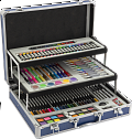 Malířský kufřík kovový rozkládací 140 ks