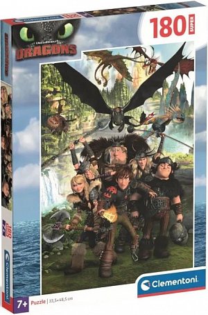 Puzzle Jak vycvičit draka: Jezdci z Blpu 180 dílků