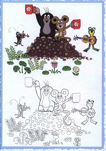 Náhled Krtek má narozeniny - Omalovánky A4