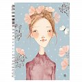 Zápisník s autorskou ilustrací Ivony Knechtlové – Slečna s věnečkem