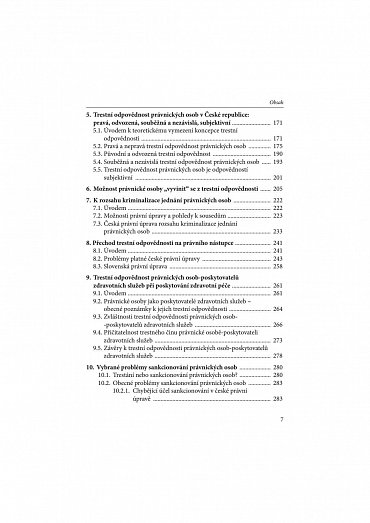 Náhled Trestní odpovědnost právnických osob v České republice - problémy a perspektivy