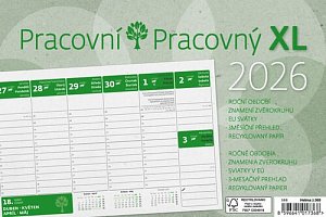 Kalendář stolní 2026 - Pracovní XL/Pracovný XL