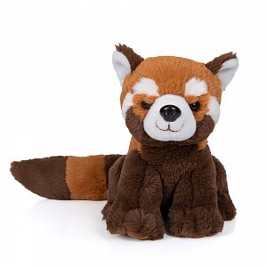 Plyšová panda červená sedící s dlouhým ocasem 20 cm