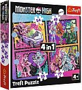 Puzzle Monster High: Elektrizující den 4v1 (35, 48, 54, 70 dílků)