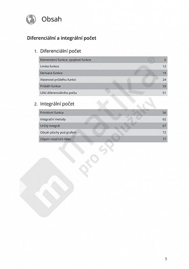 Náhled Matika pro spolužáky: Diferenciální -PS