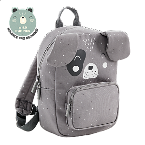 Miquelrius mini batoh Wild puppies, pes, 5 l, 2 kapsy, rPET, mix barev