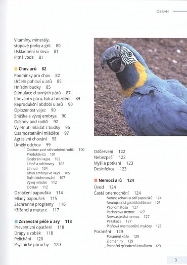 Náhled Arové - Chov, výživa a krmení, voliéry, život ve volnosti