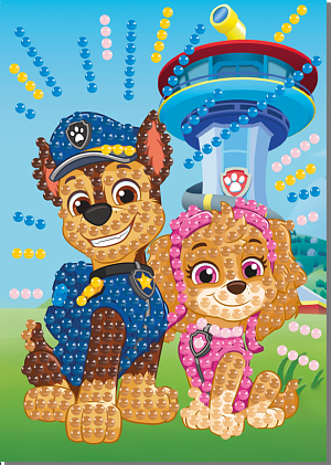 Diamantové malování přání s obálkou Tlapková patrola