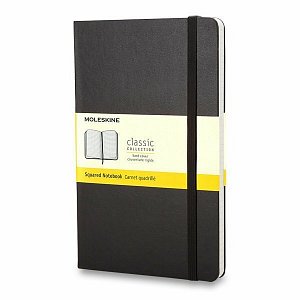Zápisník Moleskine - tvrdé desky, S, čtverečkovaný - černý