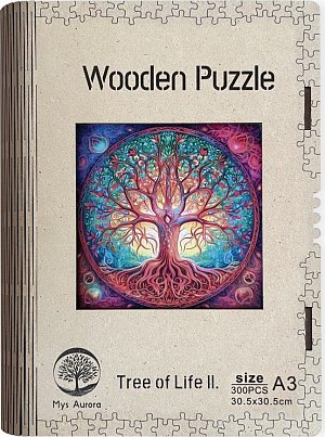 Dřevěné puzzle Strom života II A3