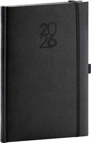 Diář 2026: Aprint Top - černý, týdenní, 15 x 21 cm