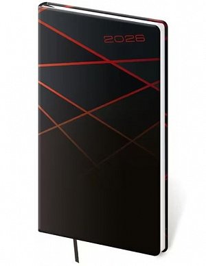 Diář 2026 týdenní kapesní Vario - 1 BLACK DESIGN