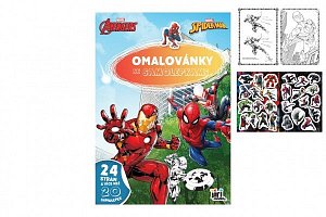 Marvel - Omalovánky A4 se samolepkami
