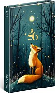 Diář 2026: Liška - týdenní, magnetický, 13 x 21 cm