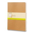 Sešity Moleskine Cahier, XL, čisté, 3 ks - karton