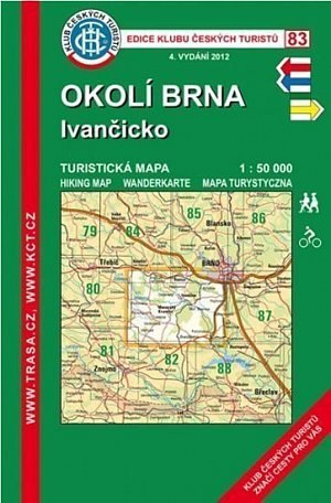 KČT 83 Okolí Brna, Ivančicko / turistická mapa 1:50T, 1.  vydání