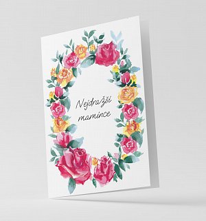 Přání - Šípková růže Nejmilejší mamince