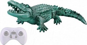 Krokodýl RC do vody plast 35cm dobíjecí pack+baterie v krabici 38x17x19,5cm