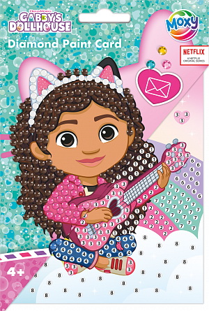 Diamantové malování přání s obálkou Gábinčin kouzelný domeček