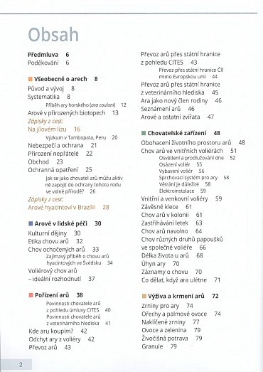 Náhled Arové - Chov, výživa a krmení, voliéry, život ve volnosti