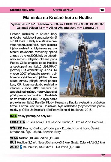 Náhled Rozhledny České republiky