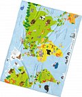 Dětská deka Mapa Zvířat 150x200 cm